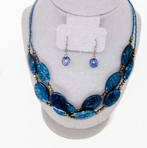Necklace & Matching small dangling Earrings